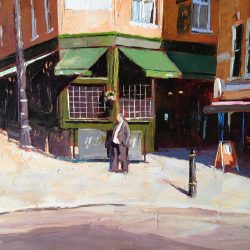 Painting 'Shepherds Market' by Jeremy Sanders