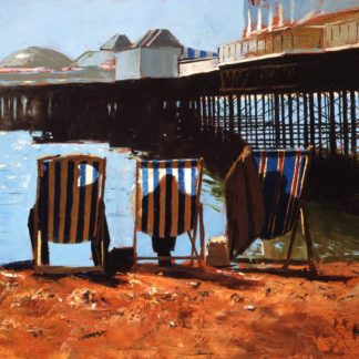 Painting 'Brighton Deckchairs' by Jeremy Sanders