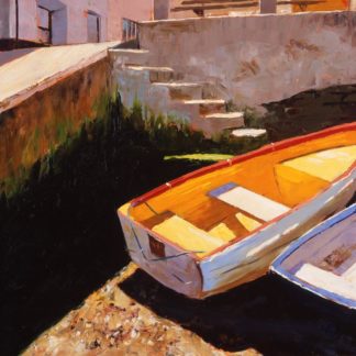 Painting 'Yellow Dingy, Salcombe' by Jeremy Sanders