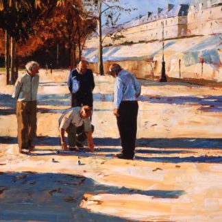 Painting 'Paris, Boules' by Jeremy Sanders