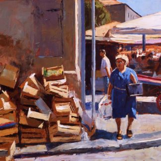 Painting 'Market Day' by Jeremy Sanders