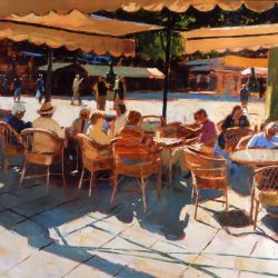 Painting 'Cafe Sevilla' by Jeremy Sanders