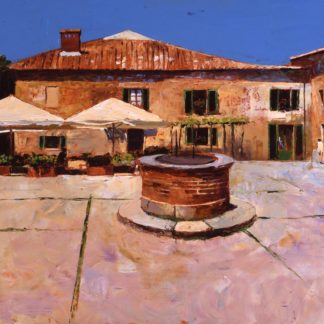 Painting 'Courtyard Monterrigioni' by Jeremy Sanders