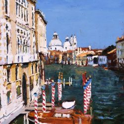 Painting 'Moorings, Venice' by Jeremy Sanders