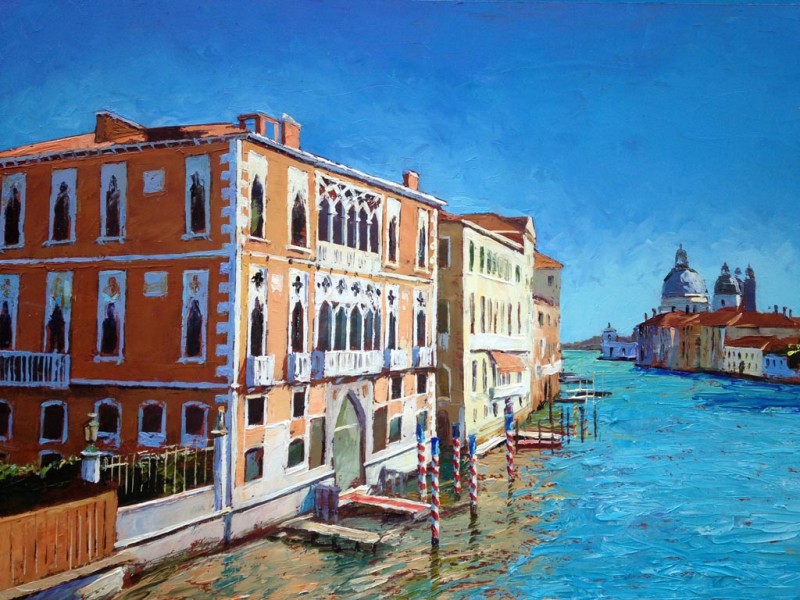 Painting 'A Quiet Stretch, Grand Canal' by Jeremy Sanders
