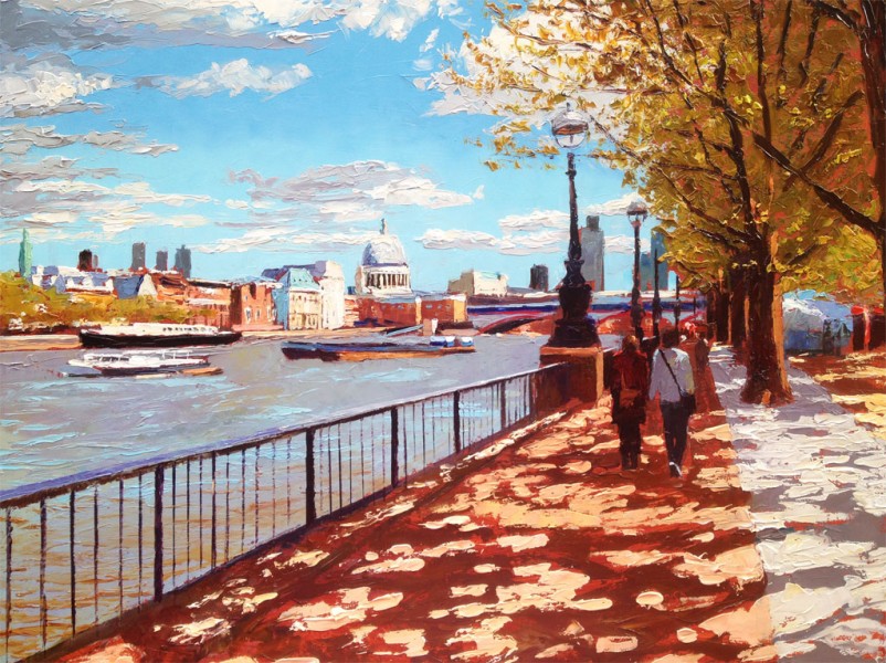 Painting 'St. Paul's from the Southbank' by Jeremy Sanders