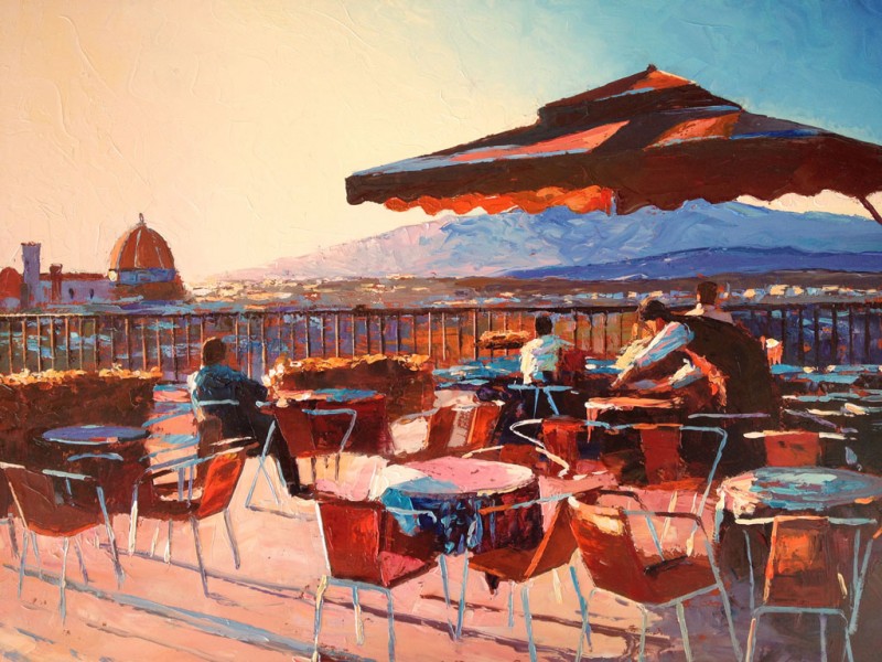 Painting 'Evening in Florence' by Jeremy Sanders