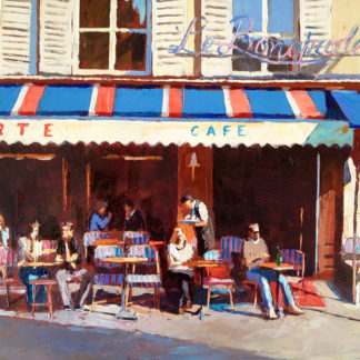 Painting 'Waiting Tables, Le Bonaparte' by Jeremy Sanders