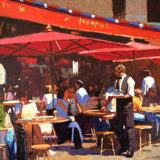 Painting 'Afternoon Drinks, Paris' by Jeremy Sanders