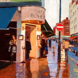Painting 'Cafe Boheme' by Jeremy Sanders