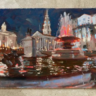 Night Time Lights Trafalgar Square